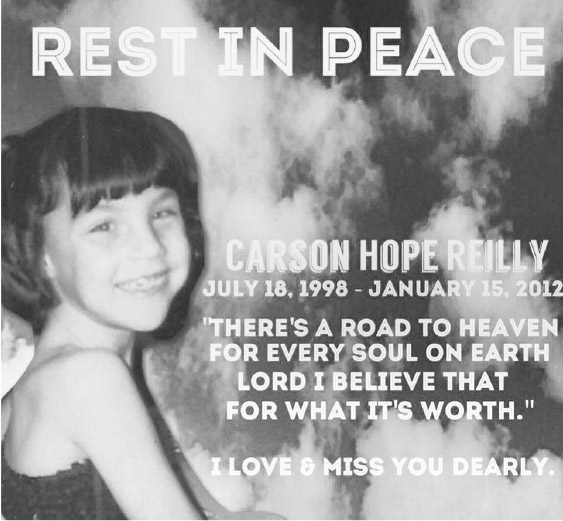 Rest in Peace Picture of Carson Hope Reilly